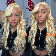 Load image into Gallery viewer, ULit_hair_blonde_hair_613_hair_bundles_with_frontal_body_wave_hair