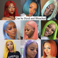 Load image into Gallery viewer, 613-Blonde-Bob-Wig-4x4-lace-closure-wig-Transparent-Lace-Wig-can-be-colored