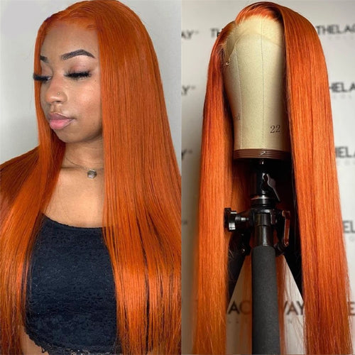 Ginger-color-lace-front-wig-for-black-women-glueless-transparent-straight-hair-frontal-wig-180-density
