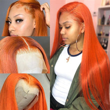 Load image into Gallery viewer, Ginger-frontal-wig-colored-wigs-glueless-straight-lace-front-wig