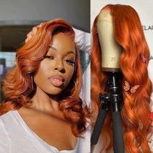 Load image into Gallery viewer, Ginger-lace-front-wig-for-black-women-preplucked-colored-frontal-wig