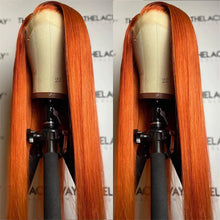 Load image into Gallery viewer, Ginger-transparent-lace-front-wig-for-black-women-glueless-colored-straight-hair-frontal-wig
