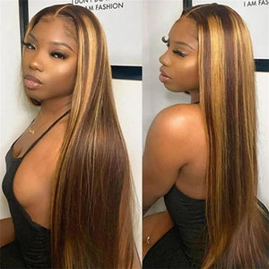 Highlight-Straight-Lace-Front-Human-Hair-Wigs-4x4-Lace-Closure-Wigs-Colored-Hair