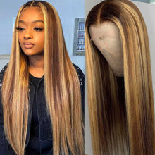 Load image into Gallery viewer, Highlight-straight-lace-front-wig-piano-color-4-27-frontal-wig