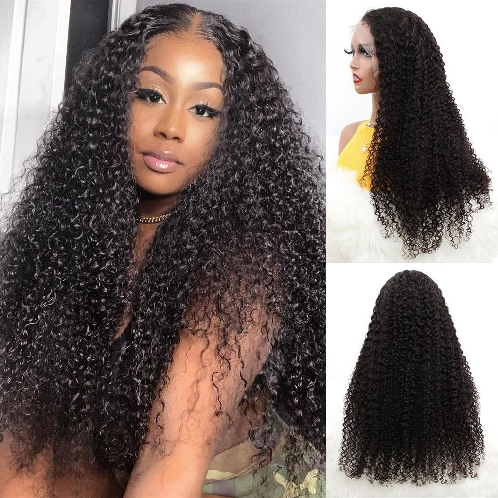 ULit Hair 10A Kinky Curly 13x6 Lace Front Wig Best Human  display picture 3
