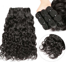 Load image into Gallery viewer, water-wave-human-hair-bundles-wet-and-wavy-hair-100-virgin-human-hair-double-machine-weft